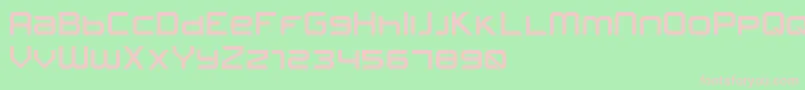 FROSTBITE Narrow-Schriftart – Rosa Schriften auf grünem Hintergrund