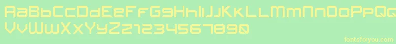 Шрифт FROSTBITE Narrow – жёлтые шрифты на зелёном фоне