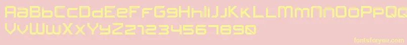 FROSTBITE Narrow Font – Yellow Fonts on Pink Background