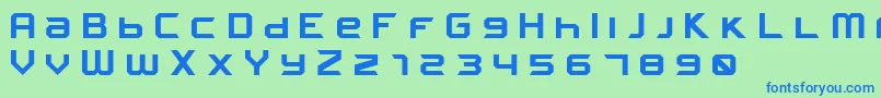 フォントFROSTBITE Wide Bold – 青い文字は緑の背景です。