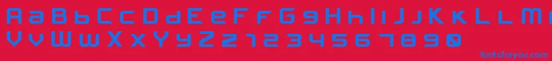 FROSTBITE Wide Bold Font – Blue Fonts on Red Background