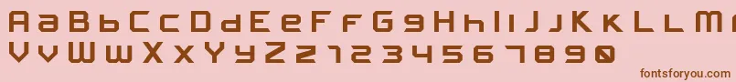 FROSTBITE Wide Bold Font – Brown Fonts on Pink Background