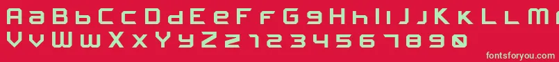 フォントFROSTBITE Wide Bold – 赤い背景に緑の文字
