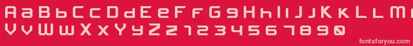 FROSTBITE Wide Bold Font – Pink Fonts on Red Background