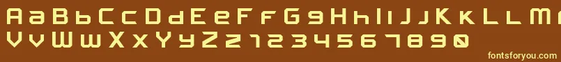 FROSTBITE Wide Bold Font – Yellow Fonts on Brown Background