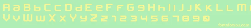 FROSTBITE Wide Bold Font – Yellow Fonts on Green Background