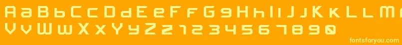 FROSTBITE Wide Bold Font – Yellow Fonts on Orange Background