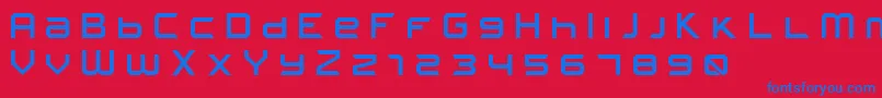 FROSTBITE Wide Font – Blue Fonts on Red Background