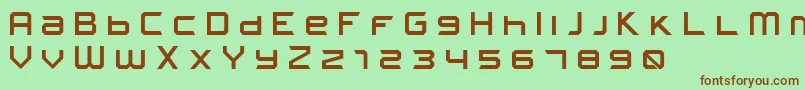 FROSTBITE Wide Font – Brown Fonts on Green Background