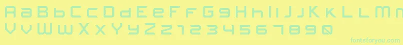 Police FROSTBITE Wide – polices vertes sur fond jaune