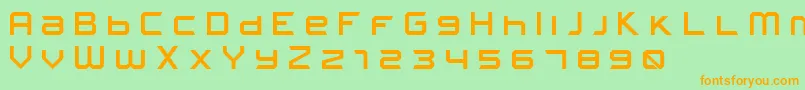 FROSTBITE Wide Font – Orange Fonts on Green Background