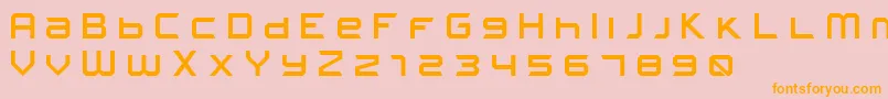 FROSTBITE Wide Font – Orange Fonts on Pink Background