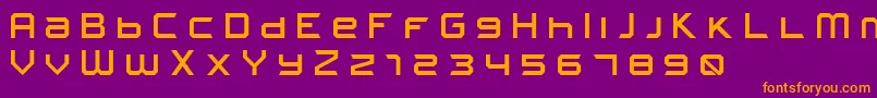 FROSTBITE Wide Font – Orange Fonts on Purple Background