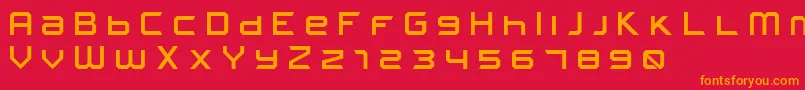 FROSTBITE Wide Font – Orange Fonts on Red Background