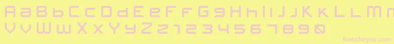 FROSTBITE Wide Font – Pink Fonts on Yellow Background