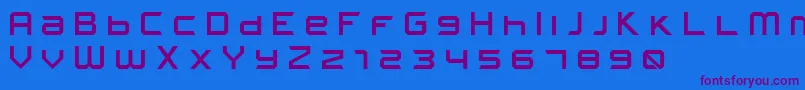 FROSTBITE Wide Font – Purple Fonts on Blue Background