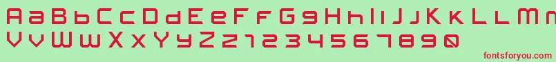 FROSTBITE Wide Font – Red Fonts on Green Background