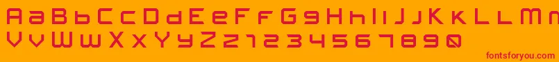 FROSTBITE Wide Font – Red Fonts on Orange Background