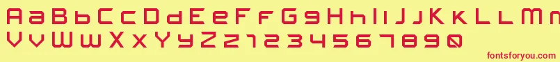 FROSTBITE Wide Font – Red Fonts on Yellow Background