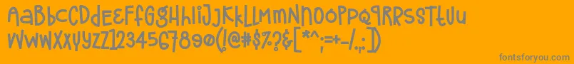 Fonte Frostela Font by 7NTypes – fontes cinzas em um fundo laranja