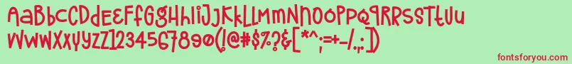 Frostela Font by 7NTypes Font – Red Fonts on Green Background