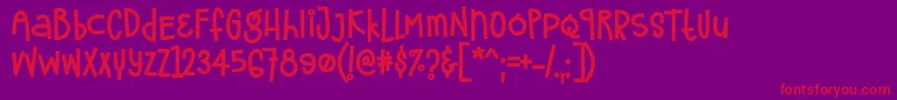 フォントFrostela Font by 7NTypes – 紫の背景に赤い文字