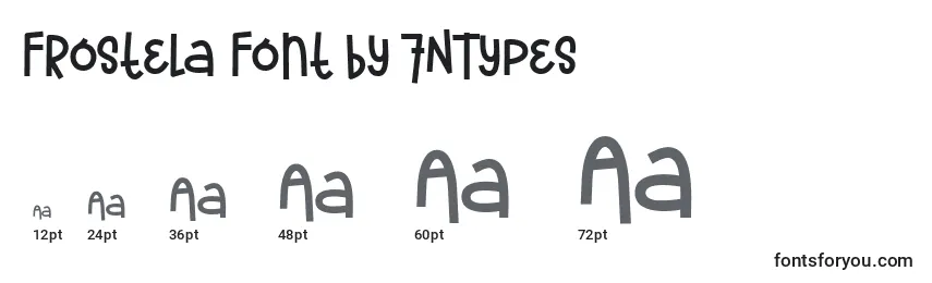 Размеры шрифта Frostela Font by 7NTypes