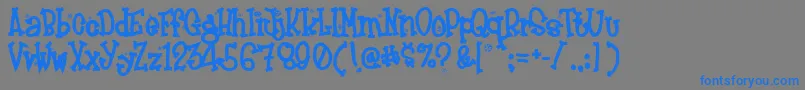 FROSTY   Font – Blue Fonts on Gray Background