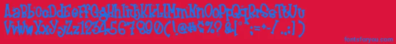 FROSTY   Font – Blue Fonts on Red Background