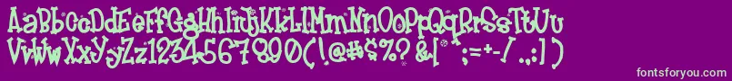 FROSTY   Font – Green Fonts on Purple Background
