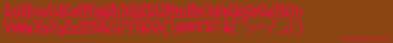 FROSTY   Font – Red Fonts on Brown Background