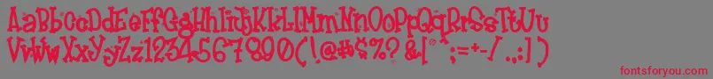 FROSTY   Font – Red Fonts on Gray Background
