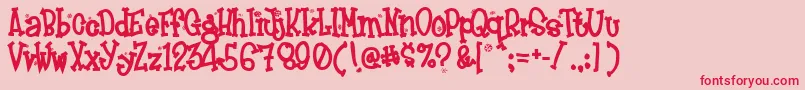 FROSTY   Font – Red Fonts on Pink Background