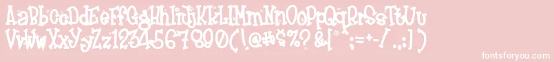 FROSTY   Font – White Fonts on Pink Background