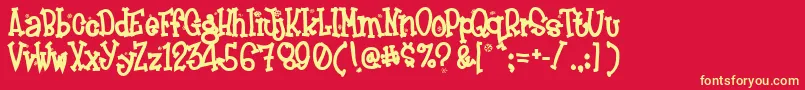 FROSTY   Font – Yellow Fonts on Red Background