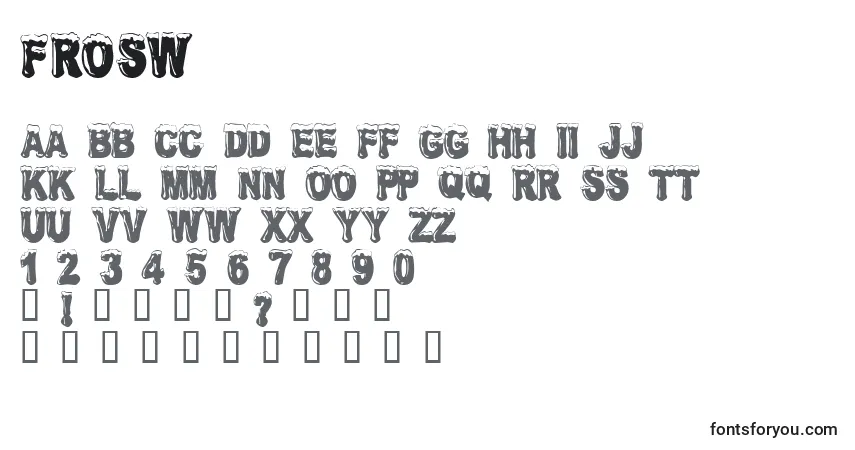 Fuente FROSW    (127315) - alfabeto, números, caracteres especiales