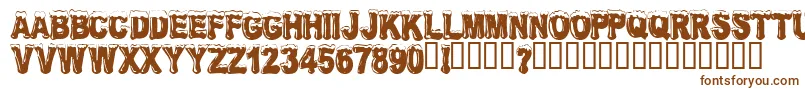 FROSW    Font – Brown Fonts on White Background