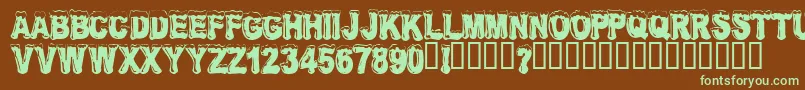 FROSW    Font – Green Fonts on Brown Background