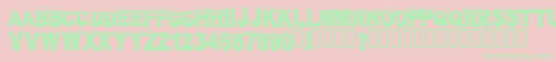 FROSW    Font – Green Fonts on Pink Background