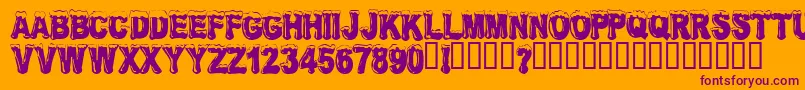 FROSW    Font – Purple Fonts on Orange Background