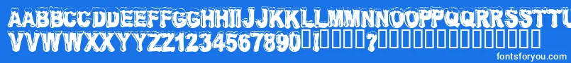 FROSW    Font – White Fonts on Blue Background