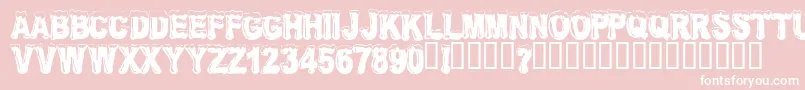 FROSW    Font – White Fonts on Pink Background