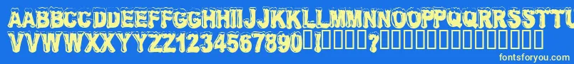 FROSW    Font – Yellow Fonts on Blue Background