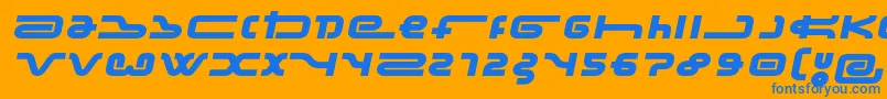 frozdotre Font – Blue Fonts on Orange Background