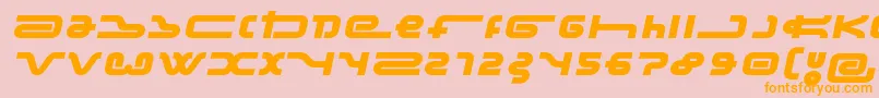 frozdotre-Schriftart – Orangefarbene Schriften auf rosa Hintergrund