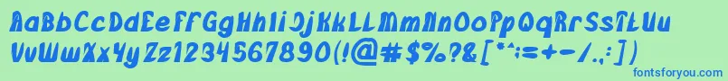 Police FROZEN ICE Bold – polices bleues sur fond vert