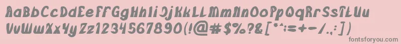 FROZEN ICE Bold-Schriftart – Graue Schriften auf rosa Hintergrund