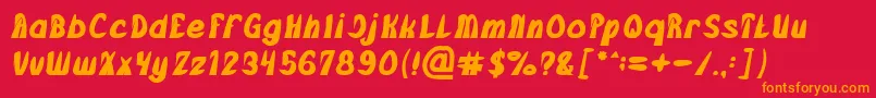 FROZEN ICE Bold Font – Orange Fonts on Red Background
