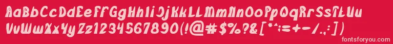 FROZEN ICE Bold Font – Pink Fonts on Red Background