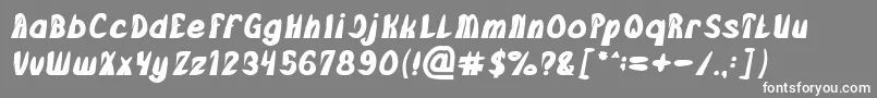 FROZEN ICE Bold Font – White Fonts on Gray Background